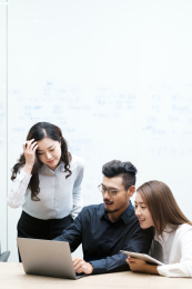亚洲中国商务人像室内办公