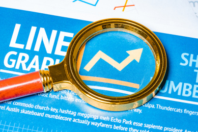 金融图表放大镜分析解析股票股市投理财走势趋势