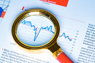 金融图表放大镜分析解析股票股市投理财走势趋势