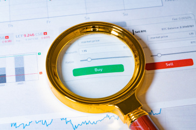 金融图表放大镜分析解析股票股市投理财走势趋势