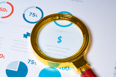 金融图表放大镜分析解析股票股市投理财走势趋势