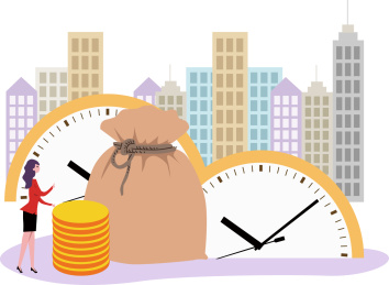 女孩在城市背景前分析房贷新规贷款时间长短