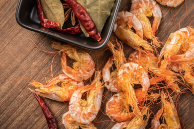 天然海产品手工晾晒海虾干