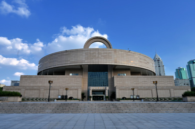 上海博物馆圆形建筑外观造型