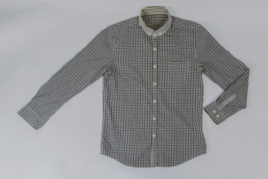 夏季男式小方格长袖衫服装针织品