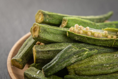 手工制作的天然果蔬脱水蔬菜秋葵干