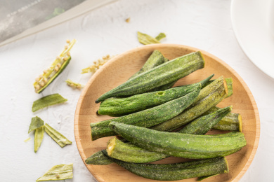 手工制作的天然果蔬脱水蔬菜秋葵干