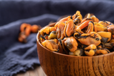 天然的海产品青口贝淡菜干