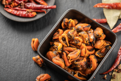 天然的海产品青口贝淡菜干