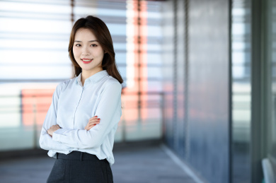 一个亚洲商务女士