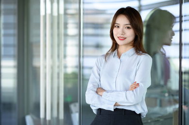 一个亚洲商务女士