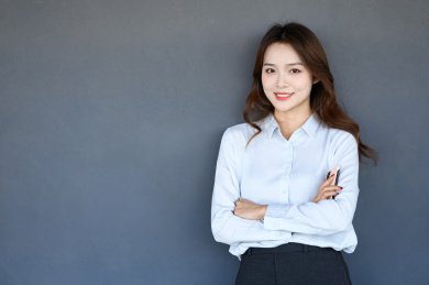 一个亚洲商务女士