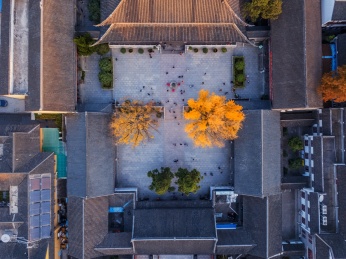 江苏省南京市栖霞山冬天的景色