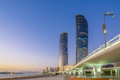 厦门现代建筑夜景