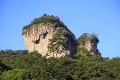 中国福建省武夷山中巍峨耸立的大王峰