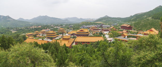 山东青州龙兴寺俯拍全景图