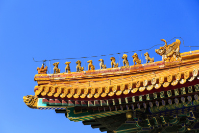 北京市故宫博物院慈宁宫屋檐檐角神兽