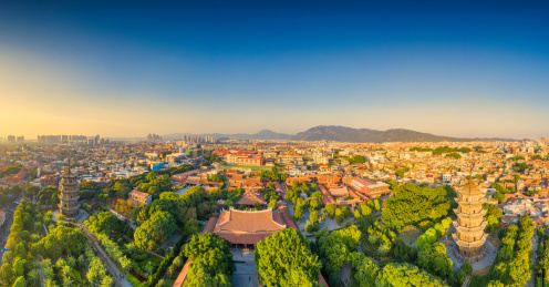 中国福建省泉州市老城区开元寺风光
