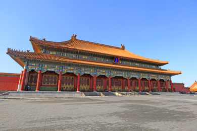 北京太和殿大门大风图片