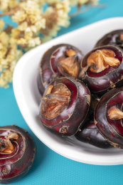 保健蔬菜水果荸荠马蹄摆放在桌面上