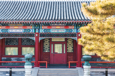 中国北京颐和园皇家园林建筑旅游景点