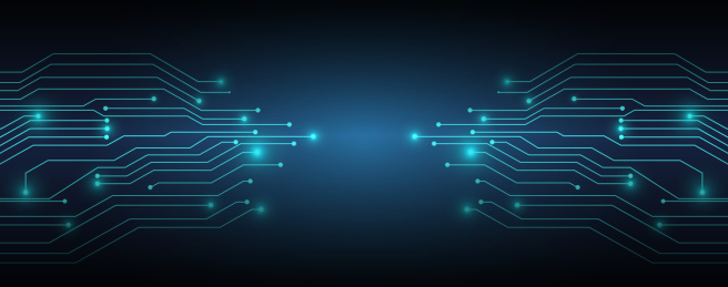 电路板设计背景.抽象通信技术概念图.