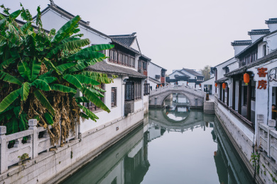 江苏省苏州市甪直古镇水乡风光