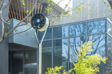 高筒式外转子轴流风机，科技住宅小区里的喷雾机。