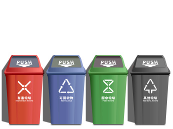 中国环境保护垃圾分类垃圾桶