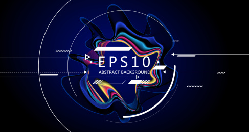 抽象的点线面，不规则的矢量线条。