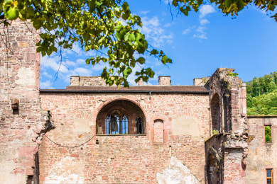 德国海德堡市著名景点海德堡古堡遗址