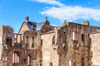 德国海德堡市著名景点海德堡古堡遗址