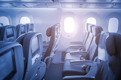 飞机机舱座椅内景 窗户