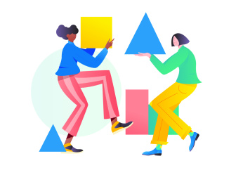 协作的人， 矢量扁平人物场景创意概念插画