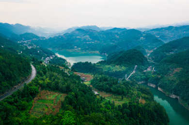 恩施土家族苗族自治州高山古村落自然风光