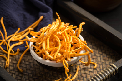 新鲜食材虫草花 菌类