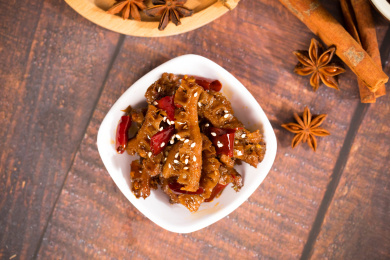 美味的特色小吃麻辣牛肚