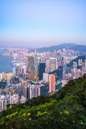 中国香港建筑景观夜景