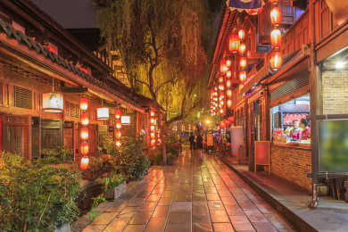 成都古镇夜景