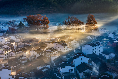 中国江西省婺源县石城村风光