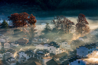 中国江西省婺源县石城村风光