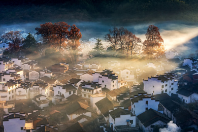 中国江西省婺源县石城村风光