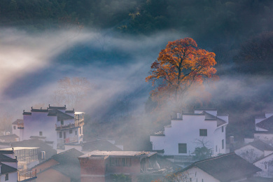 中国江西省婺源县石城村风光