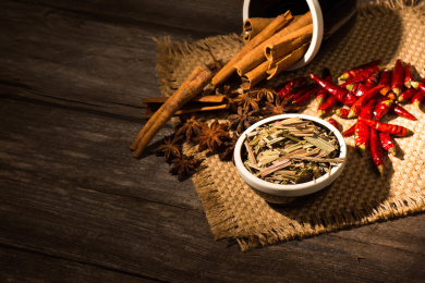 中国美食香料香茅草