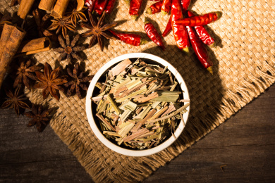 中国美食香料香茅草