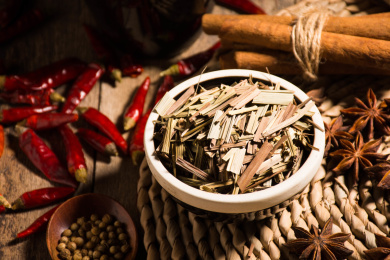 中国美食香料香茅草