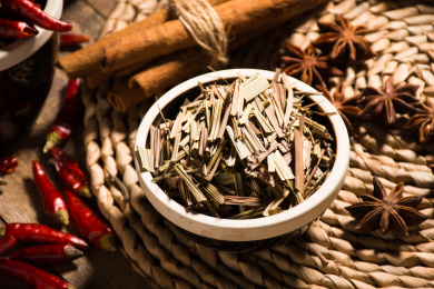 中国美食香料香茅草
