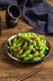 美味特色小吃的凉拌麻辣毛豆