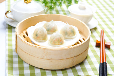 传统美味包点小吃点心水晶饺
