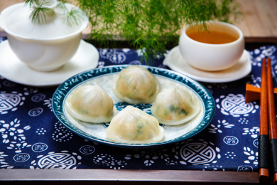 中国广式点心小吃茶点水晶饺